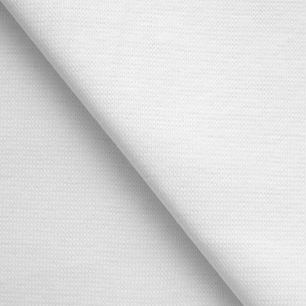 ŚCIĄGACZ BAWEŁNIANY 1X1 Z ELASTANEM - CIEPŁA BIEL - 220 G/M2