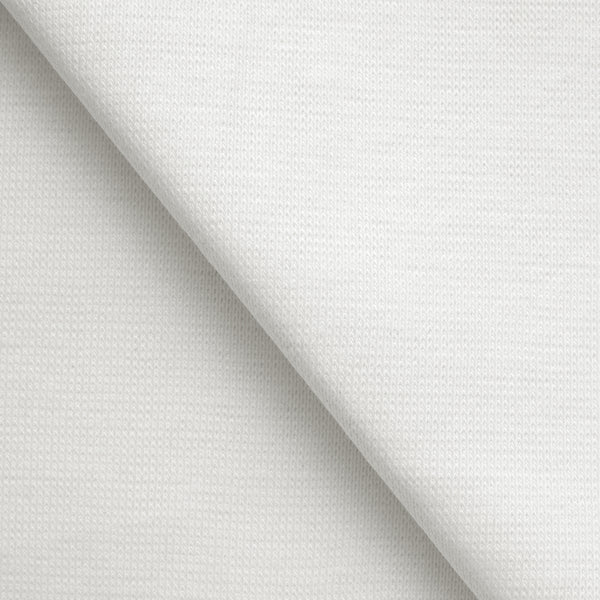 ŚCIĄGACZ BAWEŁNIANY 1X1 Z ELASTANEM - ŚNIEŻNA BIEL - 220 G/M2