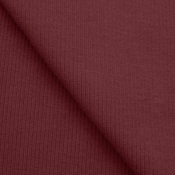 ŚCIĄGACZ BAWEŁNIANY 1X1 Z ELASTANEM - BORDOWO BRĄZOWY - 220 G/M2