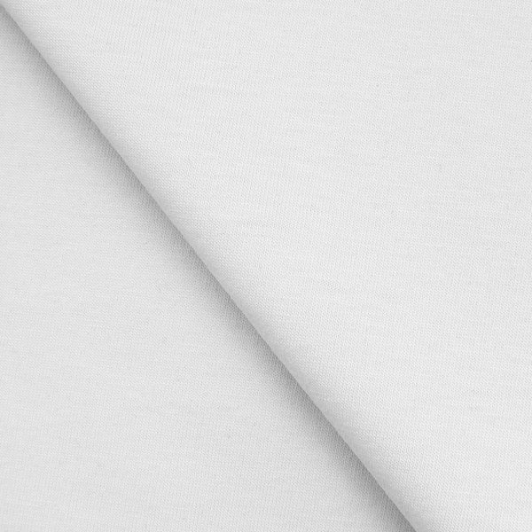 SINGLE JERSEY BAWEŁNIANY CIENKI - CIEPŁA BIEL - 140 G/M2