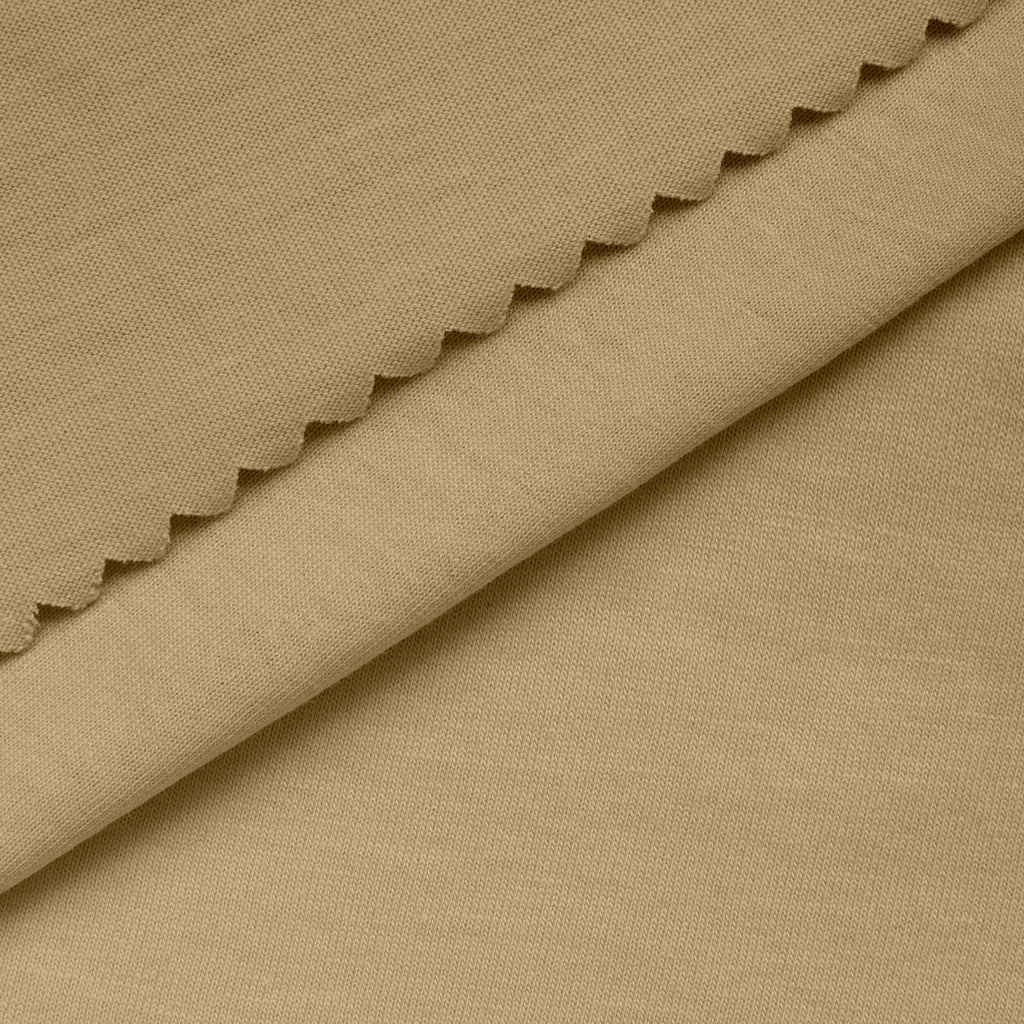 Dzianina single jersey 140 g/m² - kremowy - szer. 170 cm