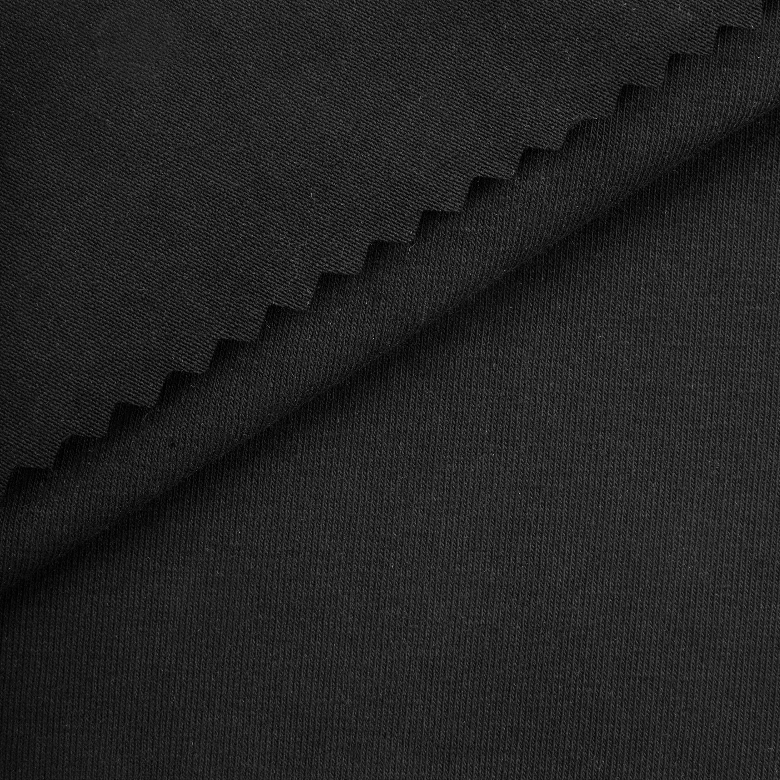 Dzianina single jersey 180 g/m² - czarny - szer. 170 cm