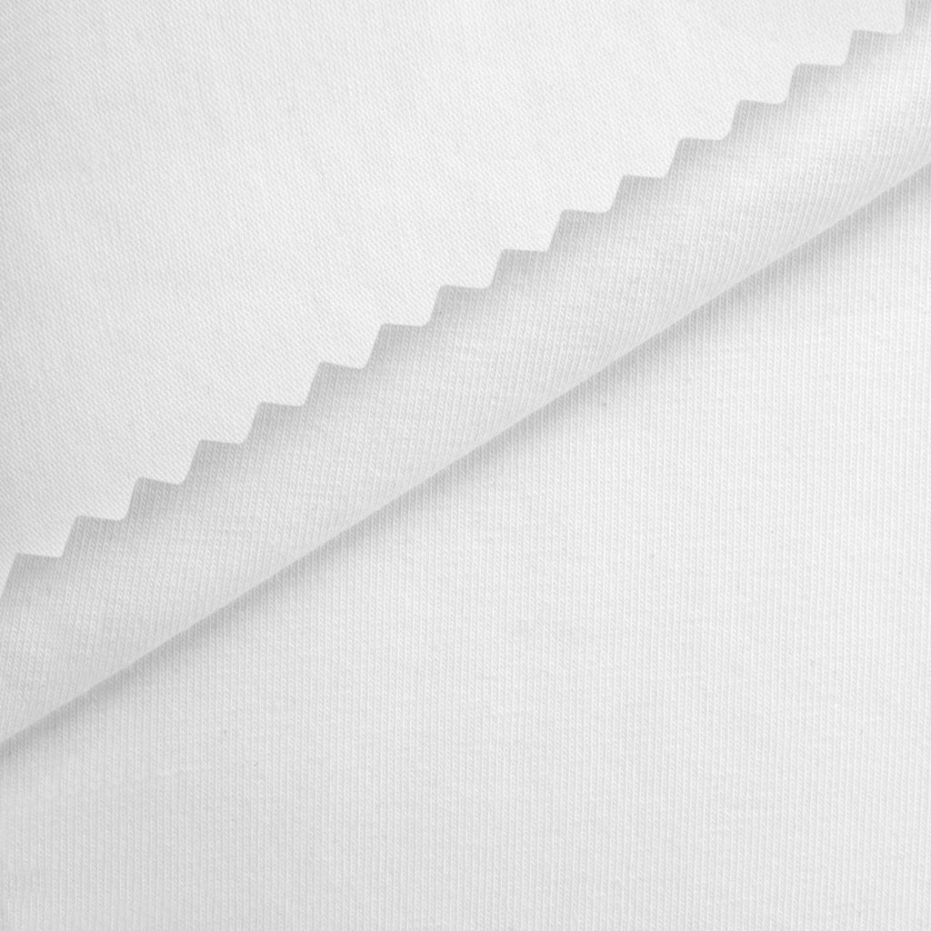 Dzianina single jersey 180 g/m² - ciepła biel