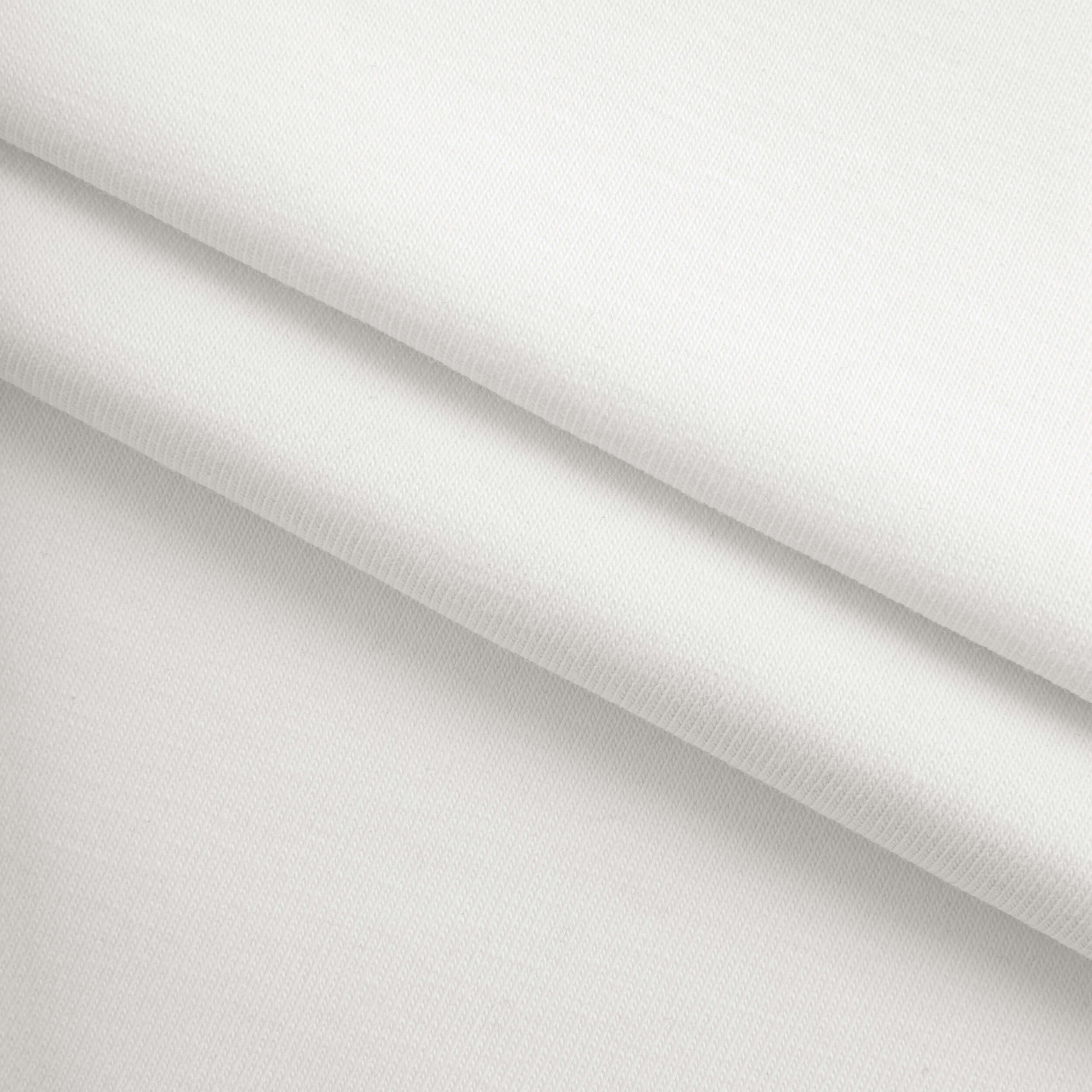 SINGLE JERSEY BAWEŁNIANY Z ELASTANEM - ŚNIEŻNA BIEL - 180 G/M2 Drugie zdjęcie produktu