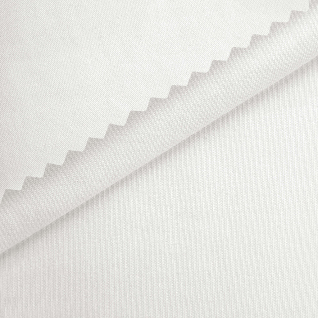 Dzianina single jersey 180 g/m² - śnieżna biel