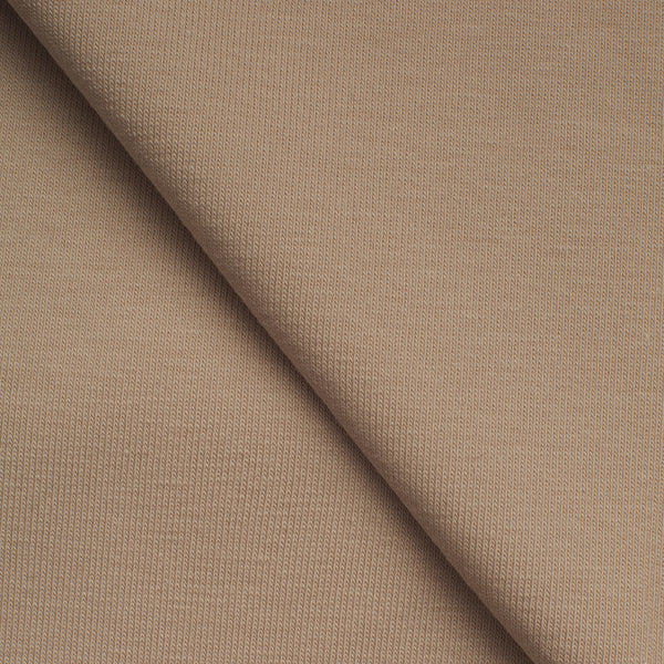 SINGLE JERSEY BAWEŁNIANY Z ELASTANEM - SZAROBEŻOWY TAUPE - 180 G/M2
